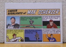 BASEBALL CARD TOPPS COMIC STRIP RETRO 1973 VERSION MAX SCHERZER NEW YORK METS