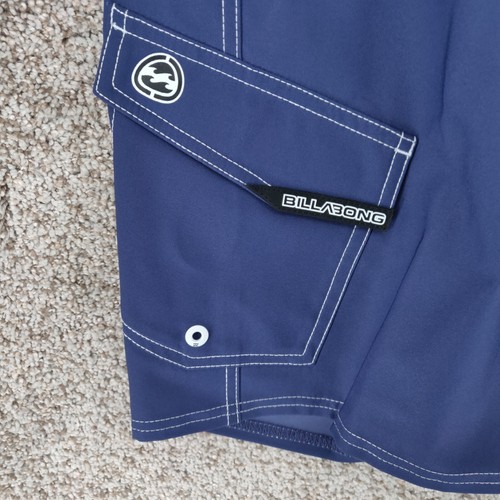 Pantalones Cortos de Tabla Billabong Recycler Pro para Hombres 32 Azul Bolsillo de Carga Surf Playa OG - Imagen 7 de 19