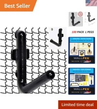 All-Black 100-Piece Self-Locking Pegboard Hooks – Perfect for Effective Storage