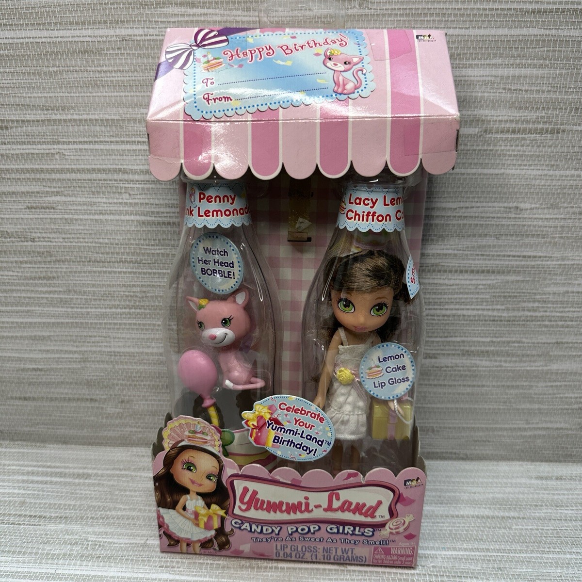 NEW MGA Yummi-Land Candy Pop Girls Lacy Lemon Chiffon Cake Doll