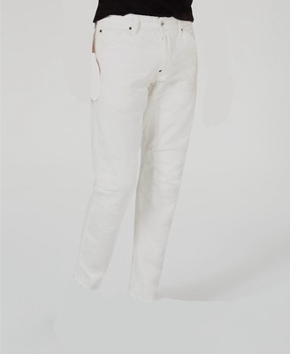 white slim tapered jeans
