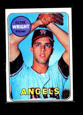 1969 TOPPS #583 CLYDE WRIGHT ANGELS EX E08342