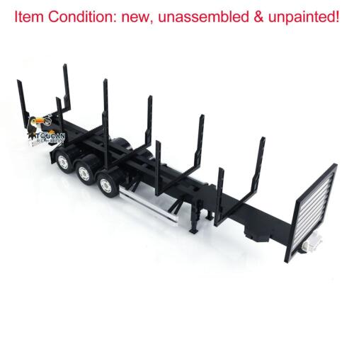 1/14 TOUCANRC RC Model 3Axle Timber Truck Pole Tractor Flatbed KIT Semi Trailer - Picture 2 of 18