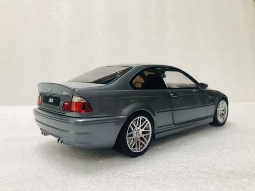 1/18 Norev 2003 BMW M3 CSL E46 Grey Metallic Diecast With Opening Limited - Picture 13 of 24