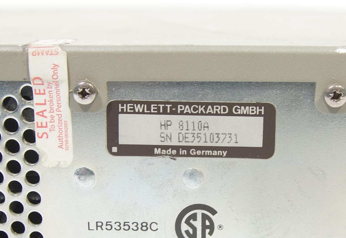 HP Agilent 8110A 150 MHz Pulse Pattern Generator Single HP Agilent 8110A 150 MHz Pulse Pattern Generator Single
