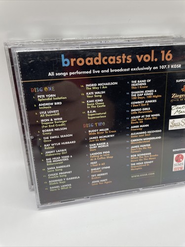 Broadcast Vol 11,13,16 Radio Austin 107.1 KGSR Live Musik CD Lot - Bild 5 von 7