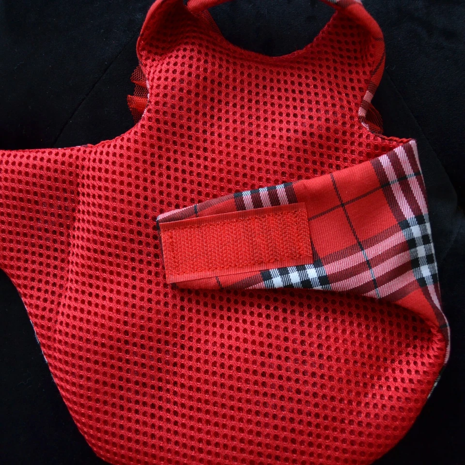 Модный красный собаки платье жилет со съемной сумкой / собаки платье ремень - Изображение 3 из 4