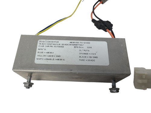 Club Car 103700302 DC/ DC Converter 36/48V Used Good Take Off Precedent - Foto 1 di 3