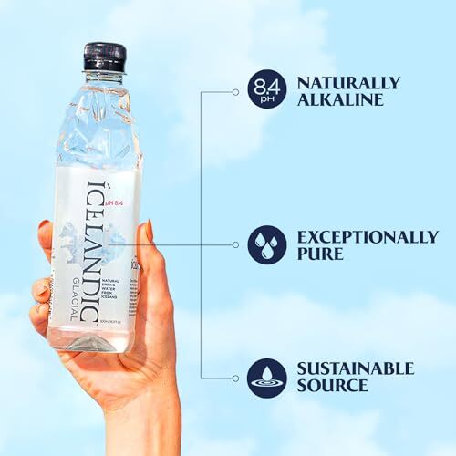 Isländisches Gletscher natürliches alkalisches Quellwasser 16,9 flüssige Unzen 24er Pack - Bild 7 von 7