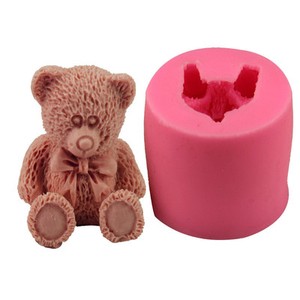 DIY Bear Shape Soap Mould Candle Decorated Mold 3D Cake Silicone Mold