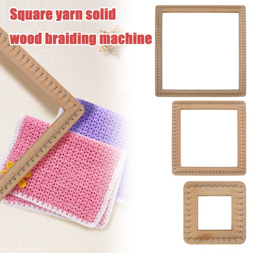 Square Knitting Machine Beech Wood Knitting Board DIY Handcraft Weaving