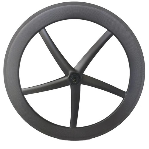 700C Center Lock Vollcarbon Laufradsatz Drahtreifen Schlauchreifen fünf Speichen für Rennrad - Bild 6 von 25