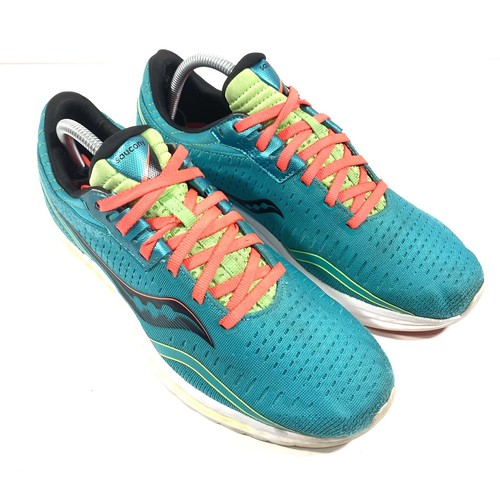 Saucony Womens Kinvara 11 S10551-10 Teal Blue Running Shoes Lace Up Size 10 - Picture 2 of 9