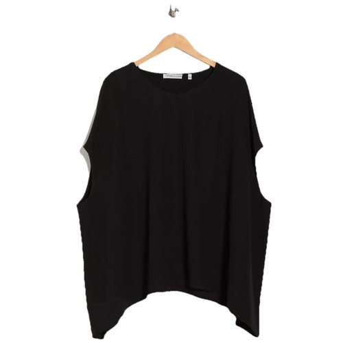 PATRIZIA LUCA OVERSIZED TUNIC TOP BLACK OS NWOT - Picture 5 of 13