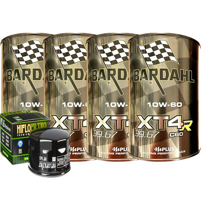 Service Bardahl Öl XT4R 10W60 Für Aprilia 1200 Dorsoduro ABS Atc � 2014>2016