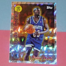 1996 Topps TONY DELK Rookie #DP16 Charlotte Hornets Draft Pick Redemption