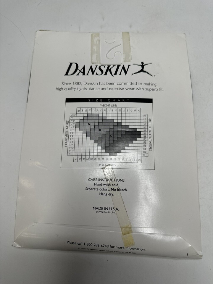 DANSKIN 72 Women's Footed Dance Tights w/seam BALLET Size D LT Toast eBay
