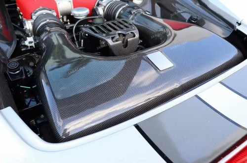 Kit de cubierta de caja de filtro de aire de motor trasero de fibra de carbono seco para Ferrari 458 Italia - Imagen 7 de 19