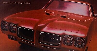 1969 Pontiac Motor Division GTO Ad Original Vintage Wide Track Sport