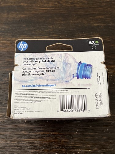 GENUINE HP 920 XL BLACK Ink Cartridge (CD975AN) Exp. 2024 NEW! - Picture 5 of 6