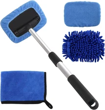 5 PCS Windshield Cleaning Tools, 18 Inch Microfiber Car Window Cleaning Tool wit