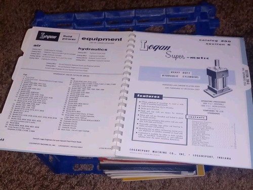 Logan Catalog 200 Hydraulic Fluid Power Equipment Logansport Machine Book 1972 - Picture 5 of 5
