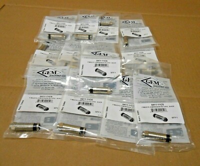 LOT OF 13 NEW GEM ELECTRONICS 0411-11CS F MALE COMPRESSION CONNECTOR RG-11PVC