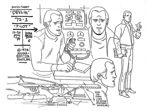 ALEX TOTH Animation DEVLIN Produktionskopie PILOT Modellblatt Leitfadenseite