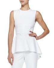 ICONIC GORGEOUS 2DIE4 Signature Alexander McQueen Dark Blue peplum dress blouse