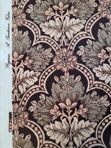 SANDERSON SELTEN VINTAGE PEGASUS BAUMWOLLE SATIN Stoff 2,6 m NEUE KUNST - Bild 9 von 23