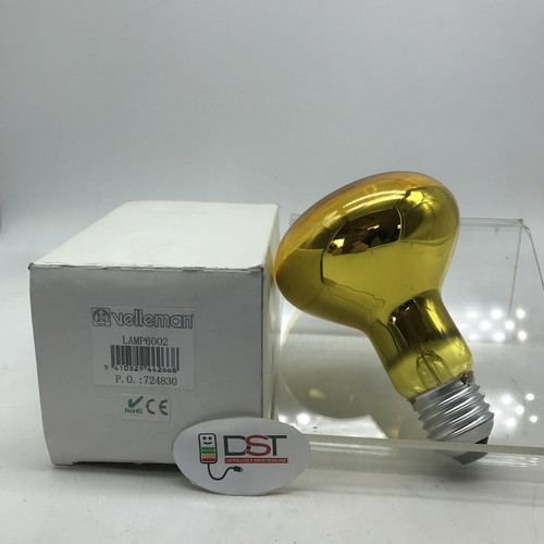 LAMPADA FARETTO GIALLA AD INCADESCENZA LAMP6002 - VELLEMAN - Imagen 2 de 3