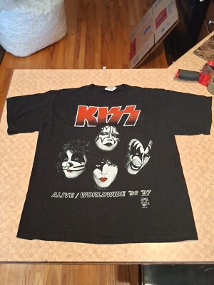 Vintage 1996 Tour Merch Kiss Alive Worldwide I Got The Best Band T