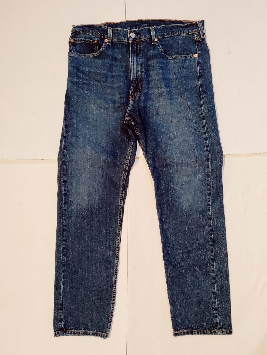 Levis 505 Mens W 38 L 31* Whisker Faded Tapered Blue Jeans Levis 505 Mens W 38 L 31* Whisker Faded Tapered Blue Jeans