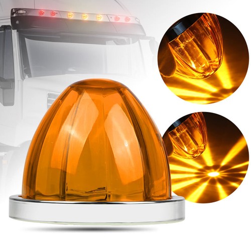 2X LED Watermelon Light Bulbs Amber Big Side Marker Lamp Turn Signal DRL Truck - Picture 12 of 13