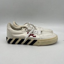 Off White Virgil Abloh Vulcanized Womens White Lace Up Athletic Sneaker Size 38