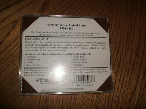 Family Tree Maker's Archives World Family Tree 5 CD Super Bundle II + 1850-1880 - Photo 5/5