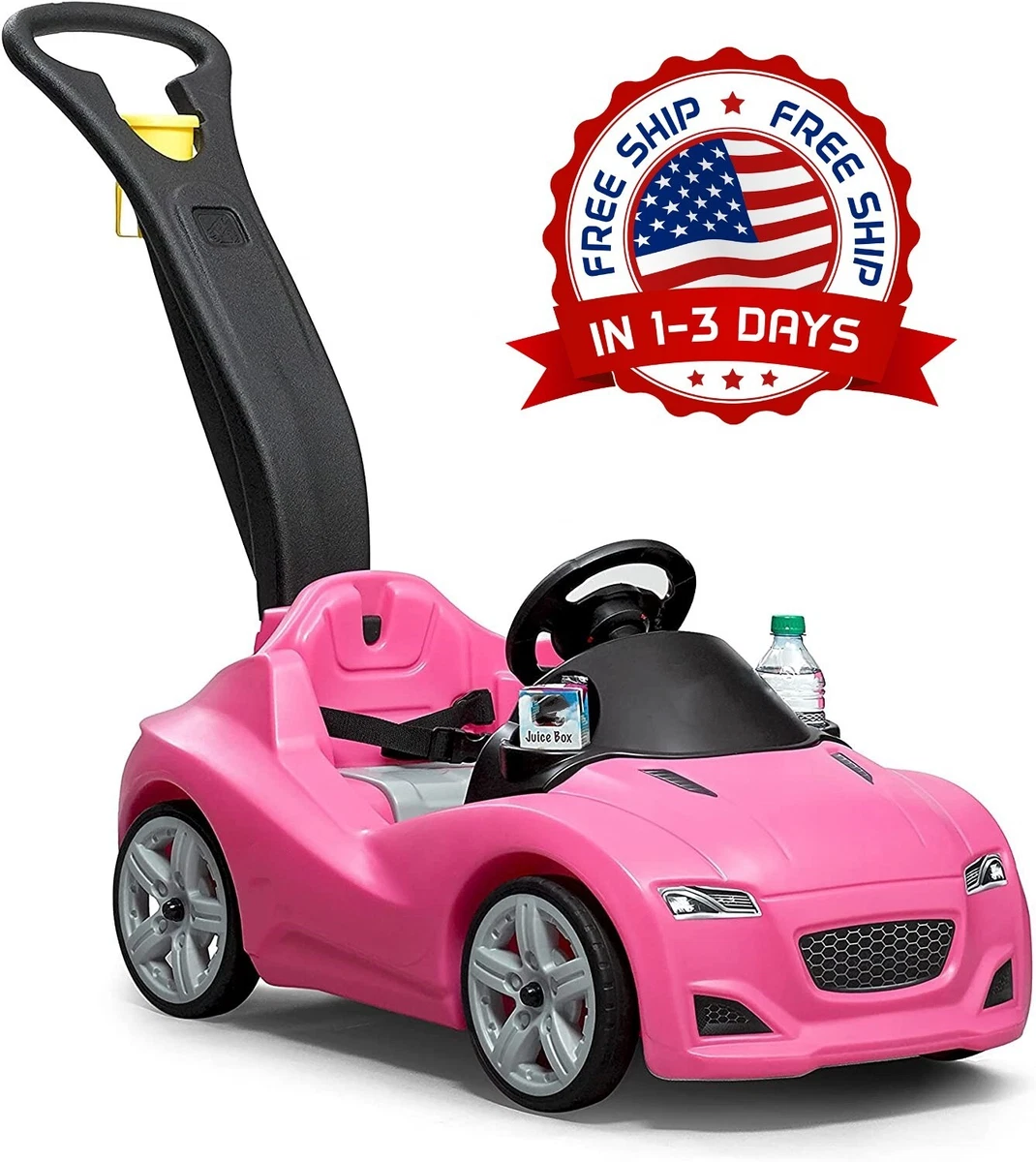 Coche Correpasillos Carrito Para Bebes De 1-4 Año Montar Pink Rosa Para  Niña NEW