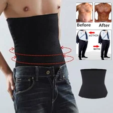 Men Tummy Tuck Belt Body Shaper Abdomen Girdle Slimming Waist Trainer Trimmer US