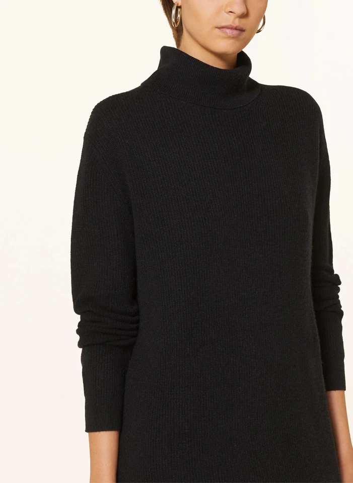 NEW TOMMY HILFIGER Wool Cashmere Turtle Neck Dress Black Size M $200 - Image 3 of 4