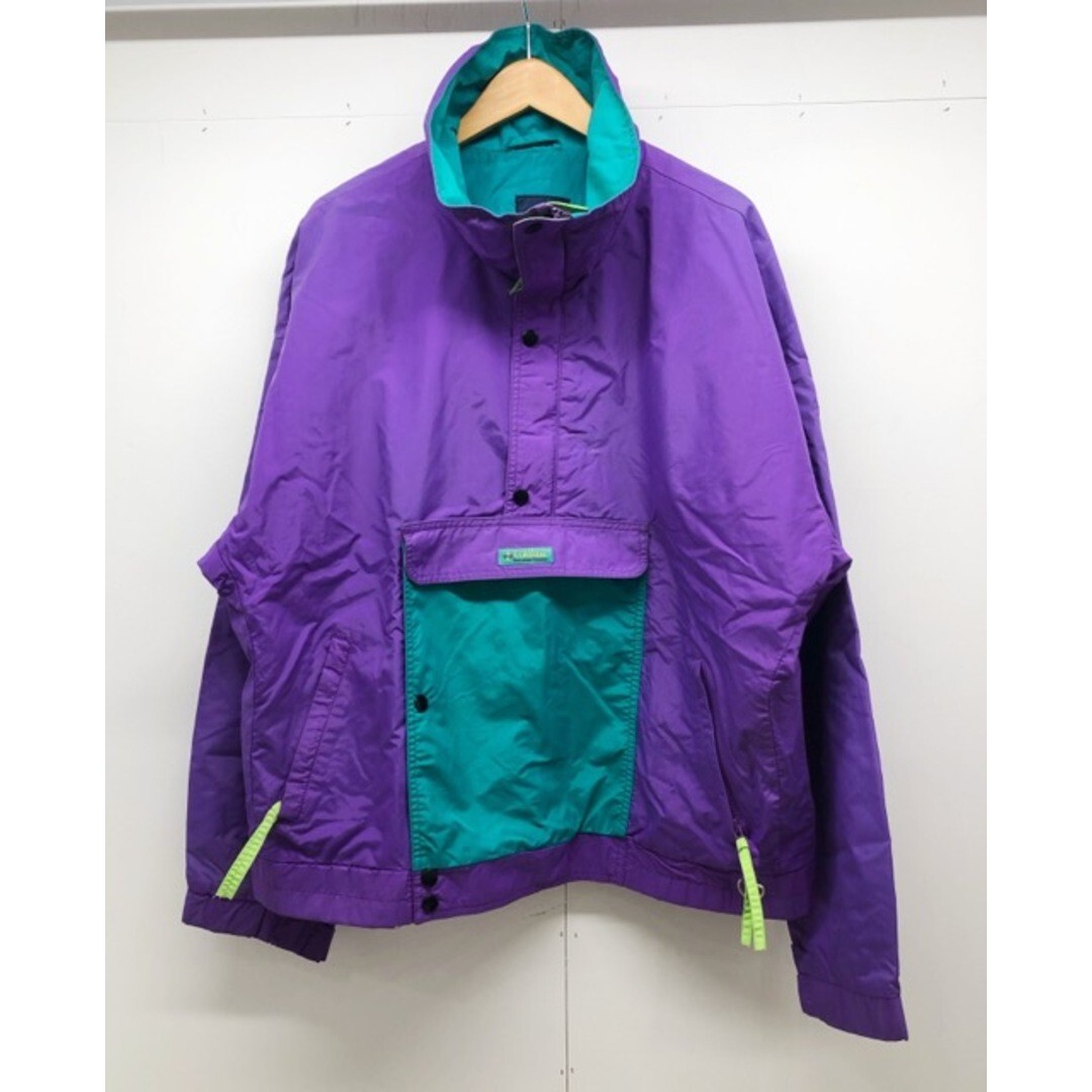 Vintage Columbia Green Anorak ジャケット Vintage Columbia Sportswear Omni Heat Jacket Hideen Hoodie
