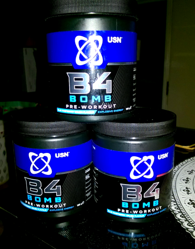 3 x USN B4 BOMB PRE-WORKOUT explosive energy creatine caffeine beta-alanine 180g