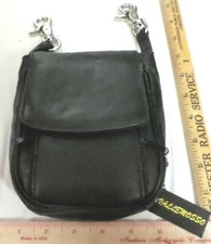 Leather belt loop clip purse lady rider bag biker chick motorcycle accessory new