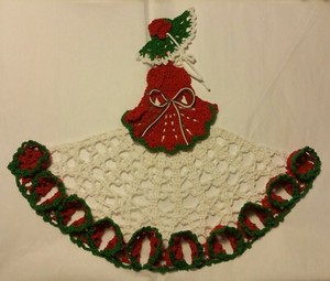 Crochet Crinoline Lady Doily - Christmas Poppy