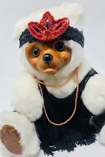 1986 Raikes Bear Zelda 3233 Of 15000 Flapper Girl, Wooden Face & Feet Vintage - Photo 4/9