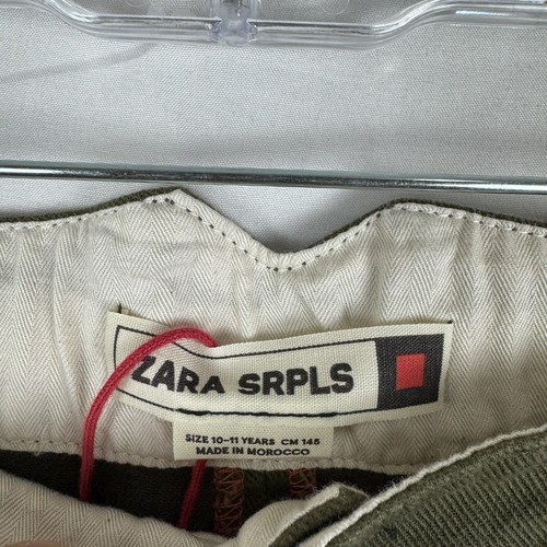 Zara Srpls Kids 10-11 Years Military Jeans Wide Legs 100% Cotton - Picture 5 of 8