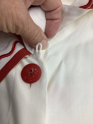 Suburbans Damen Bluse 16 elfenbein mit rotem Besatz 100% Viskose MFC230825/TP1 - Bild 6 von 9