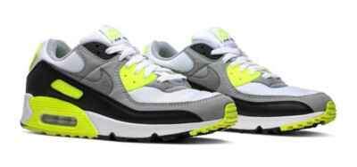 DEKAVITA Nike Air Max 90 2020 Volt Green Grey Black White Mens Size