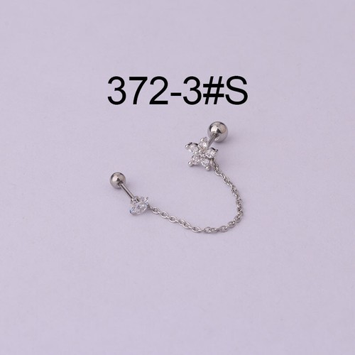Ohr Helix Piercing Doppel Loch Ketten Edelstahl Piercing Ohrring ; | - Picture 14 of 23