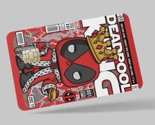 DEAD POOL , 2 pc credit card skin & DEBIT CARD,TROLLEY & GYM