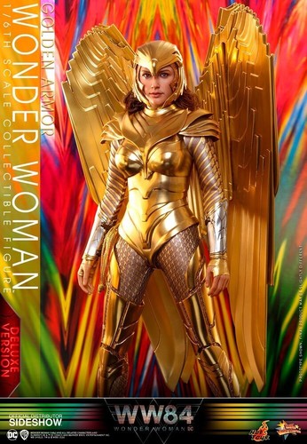 1:6 Hot Toys Wonder Woman 1984 Figura MMS Golden Armor Wonder Woman - HOT906348 - Imagen 3 de 6